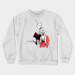 Two german shepherds in love Crewneck Sweatshirt